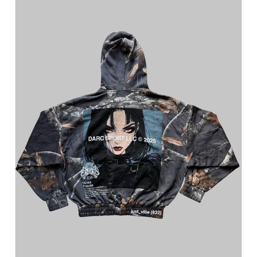 Darc Sport SHE In Her Eyes Chambers Full Zip Up Camo Hoodie Women’s Small NWT